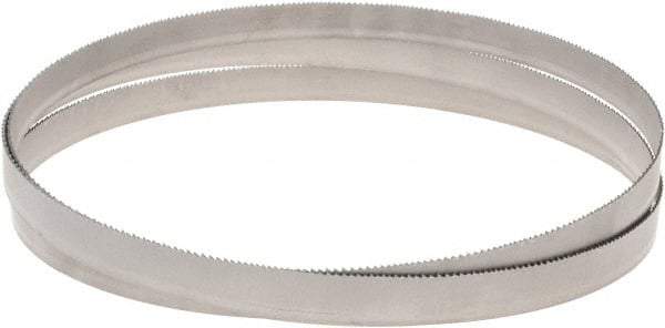 M.K. MORSE - 10 to 14 TPI, 7' 9 Long x 3/4" Wide x 0.035" Thick, Welded Band Saw Blade - Bi-Metal, Toothed Edge, Modified Raker Tooth Set, Flexible Back, Contour Cutting - Eagle Tool & Supply