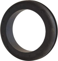 Made in USA - 2-1/8" OD, 1/2" Thick Military Specification Grommet - Buna-N Rubber, 1-3/4" Slot Diam x 1/8" Slot Width - Eagle Tool & Supply