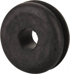Made in USA - 1" OD, 3/8" Thick Military Specification Grommet - Buna-N Rubber, 3/4" Slot Diam x 1/8" Slot Width - Eagle Tool & Supply