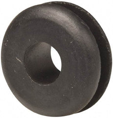 Made in USA - 13/16" OD, 3/8" Thick Military Specification Grommet - Buna-N Rubber, 9/16" Slot Diam x 1/8" Slot Width - Eagle Tool & Supply