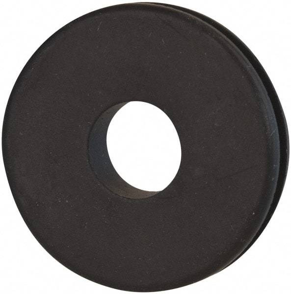 Made in USA - 1-1/2" OD, 5/16" Thick Military Specification Grommet - Buna-N Rubber, 1-1/4" Slot Diam x 1/8" Slot Width - Eagle Tool & Supply