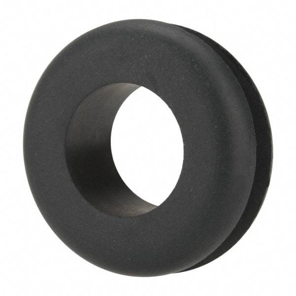Made in USA - 1-5/16" OD, 1/2" Thick Military Specification Grommet - Buna-N Rubber, 1" Slot Diam x 3/16" Slot Width - Eagle Tool & Supply
