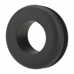 Made in USA - 1-5/16" OD, 1/2" Thick Military Specification Grommet - Buna-N Rubber, 1" Slot Diam x 3/16" Slot Width - Eagle Tool & Supply