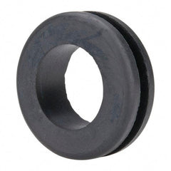 Made in USA - 1-3/4" OD, 9/16" Thick Military Specification Grommet - Buna-N Rubber, 1-3/8" Slot Diam x 3/16" Slot Width - Eagle Tool & Supply