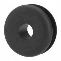 Made in USA - 1" OD, 7/16" Thick Military Specification Grommet - Buna-N Rubber, 3/4" Slot Diam x 3/16" Slot Width - Eagle Tool & Supply