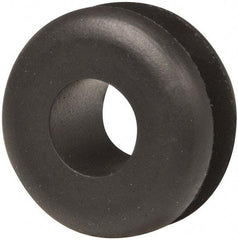 Made in USA - 7/8" OD, 7/16" Thick Military Specification Grommet - Buna-N Rubber, 5/8" Slot Diam x 3/16" Slot Width - Eagle Tool & Supply
