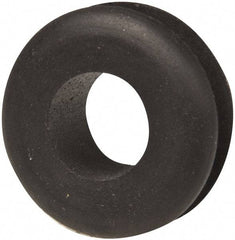 Made in USA - 1-1/16" OD, 7/16" Thick Military Specification Grommet - Buna-N Rubber, 13/16" Slot Diam x 3/16" Slot Width - Eagle Tool & Supply