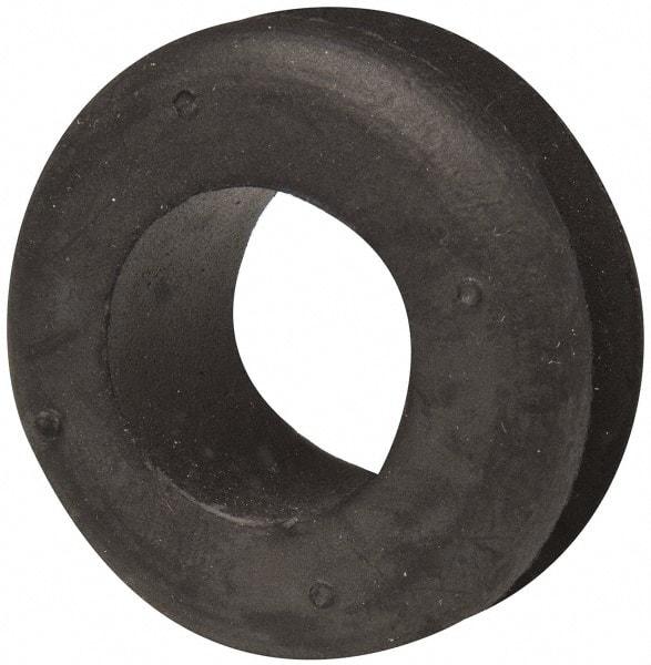 Made in USA - 1-5/16" OD, 11/16" Thick Military Specification Grommet - Buna-N Rubber, 1" Slot Diam x 1/4" Slot Width - Eagle Tool & Supply