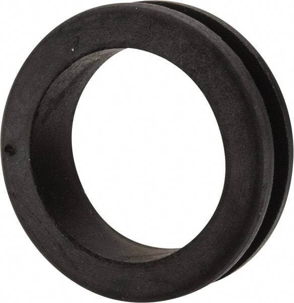 Made in USA - 2-1/8" OD, 5/8" Thick Military Specification Grommet - Buna-N Rubber, 1-3/4" Slot Diam x 1/4" Slot Width - Eagle Tool & Supply