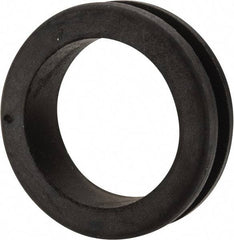 Made in USA - 2-1/8" OD, 5/8" Thick Military Specification Grommet - Buna-N Rubber, 1-3/4" Slot Diam x 1/4" Slot Width - Eagle Tool & Supply