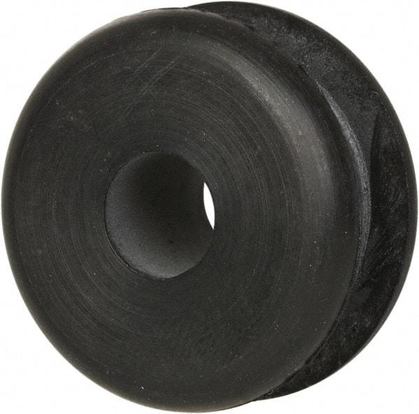Made in USA - 1" OD, 1/2" Thick Military Specification Grommet - Buna-N Rubber, 3/4" Slot Diam x 1/4" Slot Width - Eagle Tool & Supply