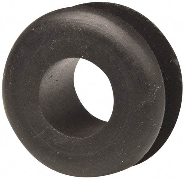Made in USA - 15/16" OD, 1/2" Thick Military Specification Grommet - Buna-N Rubber, 11/16" Slot Diam x 1/4" Slot Width - Eagle Tool & Supply