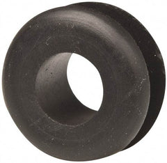 Made in USA - 15/16" OD, 1/2" Thick Military Specification Grommet - Buna-N Rubber, 11/16" Slot Diam x 1/4" Slot Width - Eagle Tool & Supply