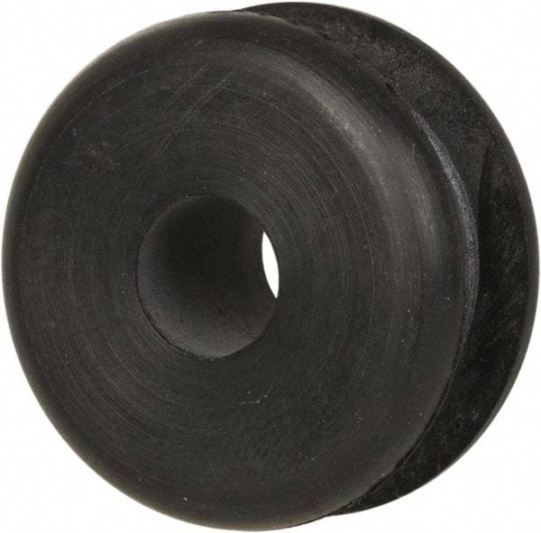 Made in USA - 1-1/16" OD, 1/2" Thick Military Specification Grommet - Buna-N Rubber, 13/16" Slot Diam x 1/4" Slot Width - Eagle Tool & Supply
