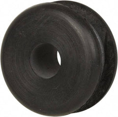Made in USA - 1-1/16" OD, 1/2" Thick Military Specification Grommet - Buna-N Rubber, 13/16" Slot Diam x 1/4" Slot Width - Eagle Tool & Supply