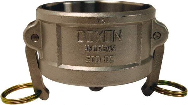Dixon Valve & Coupling - 1-1/2" Stainless Steel Cam & Groove Suction & Discharge Hose Dust Cap For Use with Adapters - Part DC, 250 Max psi - Eagle Tool & Supply