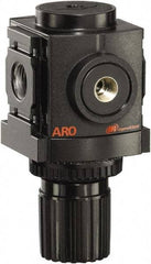 ARO/Ingersoll-Rand - 3/8 NPT Port, 113 CFM, Aluminum Compact Regulator - 0 to 140 psi Range, 250 Max psi Supply Pressure, 1/8" Gauge Port Thread, 2.705" Wide x 4.772" High - Eagle Tool & Supply