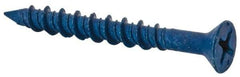 Elco - 3/16" Diam, 1-3/4" OAL, Phillips Drive, Concrete Screw & Masonry Fastener - Steel, Blue StalGard Finish, Includes #2 Drill Bit - Eagle Tool & Supply