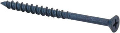 Elco - 3/16" Diam, 2-3/4" OAL, Phillips Drive, Concrete Screw & Masonry Fastener - Steel, Blue StalGard Finish, Includes #2 Drill Bit - Eagle Tool & Supply