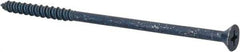 Elco - 1/4" Diam, 5" OAL, Phillips Drive, Concrete Screw & Masonry Fastener - Steel, Blue StalGard Finish, Includes #3 Drill Bit - Eagle Tool & Supply