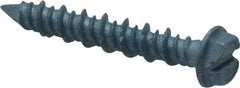Elco - 3/16" Diam, 1-1/4" Length Under Head, Hex Drive, Concrete Screw & Masonry Fastener - Steel, Blue StalGard Finish, Includes 5/16" Drill Bit - Eagle Tool & Supply