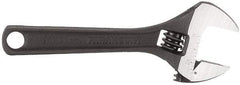 Paramount - 1/2" Jaw Capacity, 4" Standard Adjustable Wrench - Chrome Vanadium Steel, Black Finish - Eagle Tool & Supply