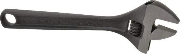 Paramount - 1-1/8" Jaw Capacity, 8" Standard Adjustable Wrench - Chrome Vanadium Steel, Black Finish - Eagle Tool & Supply