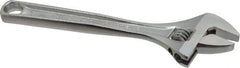 Paramount - 1-1/8" Jaw Capacity, 8" Standard Adjustable Wrench - Chrome Vanadium Steel, Chrome Finish - Eagle Tool & Supply