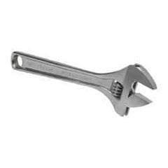 Paramount - 1-5/16" Jaw Capacity, 10" Standard Adjustable Wrench - Chrome Vanadium Steel, Chrome Finish - Eagle Tool & Supply