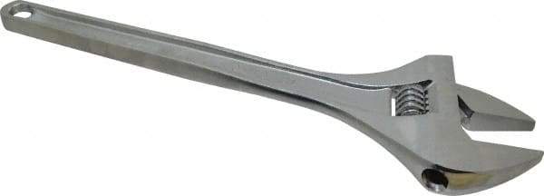 Paramount - 2-1/16" Jaw Capacity, 18" Standard Adjustable Wrench - Chrome Vanadium Steel, Chrome Finish - Eagle Tool & Supply