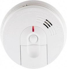 Kidde - 5.6 Inch Diameter, AC Wire In 120 Volt Smoke Alarm - 85 dB Decibel Rating, 9V Battery Included, Wall or Ceiling Mount, Tamper Resistant, Interconnectable - Eagle Tool & Supply