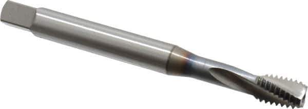 OSG - 3/8-16 UNC 3 Flute 2B Bottoming Spiral Flute Tap - Vanadium High Speed Steel, TiCN Finish, 100mm OAL, Right Hand Flute, Right Hand Thread, Series 13013 - Eagle Tool & Supply