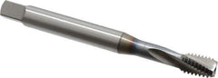 OSG - 3/8-16 UNC 3 Flute 2B Bottoming Spiral Flute Tap - Vanadium High Speed Steel, TiCN Finish, 100mm OAL, Right Hand Flute, Right Hand Thread, Series 13013 - Eagle Tool & Supply