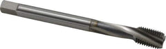 OSG - 7/16-20 UNF 3 Flute 2B Bottoming Spiral Flute Tap - Vanadium High Speed Steel, TiCN Finish, 100mm OAL, Right Hand Flute, Right Hand Thread, Series 13013 - Exact Industrial Supply
