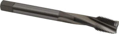 OSG - 1/2-20 UNF 3 Flute 2B Bottoming Spiral Flute Tap - Vanadium High Speed Steel, TiCN Finish, 100mm OAL, Right Hand Flute, Right Hand Thread, Series 13013 - Eagle Tool & Supply