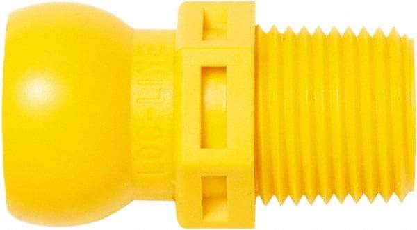 Loc-Line - 1/2" Hose ID, Male to Female Coolant Hose Connector - 3/8" NPT, For Loc-Line Modular Hose Systems - Eagle Tool & Supply