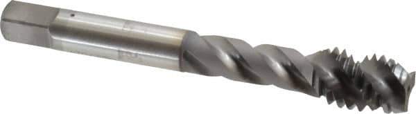 OSG - 7/16-14 UNC 3 Flute Modified Bottoming Spiral Flute Tap - Vanadium High Speed Steel, TiCN Finish, 3-5/32" OAL, Right Hand Flute, Right Hand Thread, H3, Series 290 - Eagle Tool & Supply