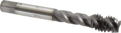 OSG - 7/16-14 UNC 3 Flute Modified Bottoming Spiral Flute Tap - Vanadium High Speed Steel, TiCN Finish, 3-5/32" OAL, Right Hand Flute, Right Hand Thread, H3, Series 290 - Eagle Tool & Supply
