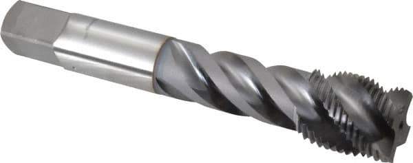 OSG - 3/4-16 UNF 4 Flute 3B Modified Bottoming Spiral Flute Tap - Vanadium High Speed Steel, TiCN Finish, 4-1/4" OAL, Right Hand Flute, Right Hand Thread, H3, Series 290 - Eagle Tool & Supply