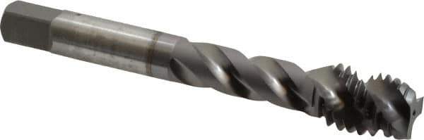 OSG - 1/2-13 UNC 3 Flute 2B Modified Bottoming Spiral Flute Tap - Vanadium High Speed Steel, TiCN Finish, 3-3/8" OAL, Right Hand Flute, Right Hand Thread, H5, Series 290 - Eagle Tool & Supply