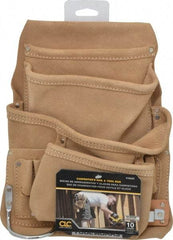 CLC - 10 Pocket Holster - Leather, Yellow, 10" Wide x 12" High - Eagle Tool & Supply