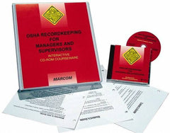 Marcom - OSHA Recordkeeping for Managers & Supervisors, Multimedia Training Kit - 45 min Run Time CD-ROM, English & Spanish - Eagle Tool & Supply