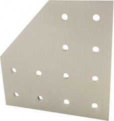80/20 Inc. - 160mm Wide, Open Shelving Accessory/Component - Aluminum, Clear Anodized Finish, 160mm Long, Use with 40 Series & Bolt Kit 75-3422 - Eagle Tool & Supply