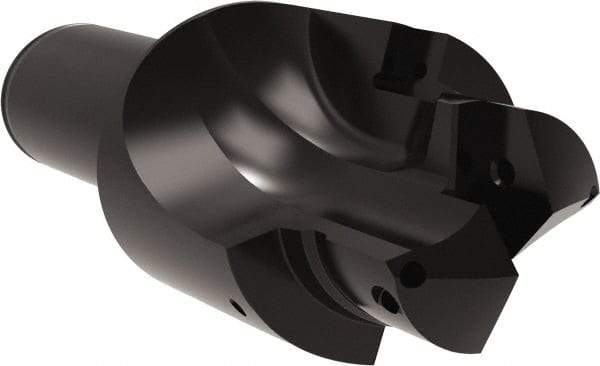 Allied Machine and Engineering - ISO 11926-1, MS 16142, SAE J1926-1 Standard, 1-7/8-12, 24 Tube Dash Number, 15° Porting Angle, 1.791" Pilot Diam, 1-1/2" Shank Diam, Indexable Spade Blade Insert Porting Tool - 2 Porting Inserts, 6" Overall Length - Eagle Tool & Supply