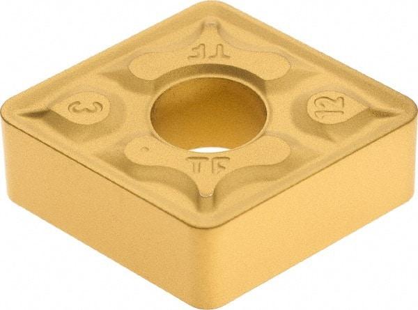 Iscar - CNMG433 TF Grade IC9250 Carbide Turning Insert - TiCN/Al2O3/TiN Finish, 80° Diamond, 1/2" Inscr Circle, 3/16" Thick, 3/64" Corner Radius - Eagle Tool & Supply