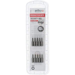 Wiha - 3mm Hex Screwdriver Bit - 1/4" Drive, 1" OAL - Eagle Tool & Supply