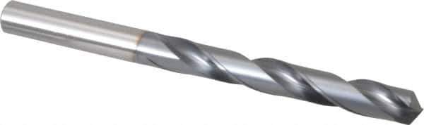 OSG - 31/64" 130° Powdered Metal Jobber Drill - V Finish, Right Hand Cut, Spiral Flute, Straight Shank, 158mm OAL, Standard Point - Eagle Tool & Supply