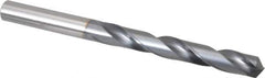 OSG - 31/64" 130° Powdered Metal Jobber Drill - V Finish, Right Hand Cut, Spiral Flute, Straight Shank, 158mm OAL, Standard Point - Eagle Tool & Supply