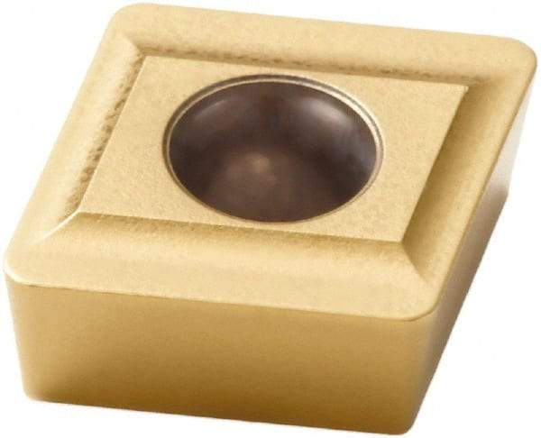Seco - CCMX120412 MD11 Grade F40M Carbide Milling Insert - TiAlN/TiN Finish, 0.187" Thick, 1/2" Inscribed Circle, 0.047" Corner Radius - Eagle Tool & Supply