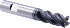 Iscar - 5/8", 4 Flute, Single End, Solid Carbide, Corner Chamfer End Mill - 4" OAL, 38° Helix, Right Hand Flute, 1-1/4" LOC, Right Hand Cut - Eagle Tool & Supply